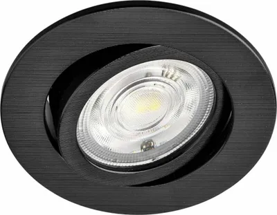 Image de Spot LED encastrable 5W | IP40 | Orientable Spot encastrable rond | 4000K Blanc neutre | 400lm, Ø 7 cm | Noir