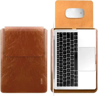 Produktbild von Famanu Laptophülle 13 Zoll Leder - Schwarz