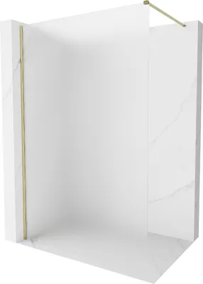 Image de Mexen Kioto-X paroi de douche Walk-in 90 x 200 cm, givrée 10 mm, or - 800-090-101-50-30-X