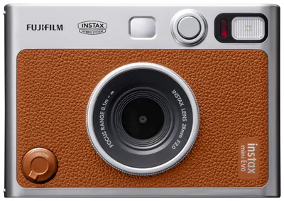 Produktbild von Fujifilm Instax Mini Evo, 1/5", 2560 x 1920 Pixel, CMOS, Braun, Silber, 16 s, Auto, Fein, Fluoreszierend, Glühend, Schatten