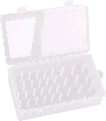 Nähgarn-Aufbewahrungsbox für 42 Spulen, transparent, PP