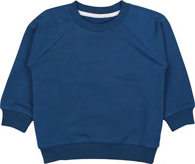 Produktbild von TupTam Mädchen Jungen Uni Sweatshirt Bio- Baumwolle , Farbe: Stahlblau Uni, Größe: 122/128
