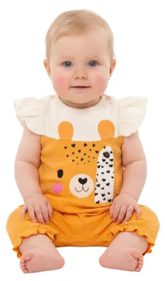 Produktbild von Mod Kids | Schlafanzug Kombinzon Für Mädchen - Orange - Größe 86 - 100% Baumwolle - Strampler Für Mädchen