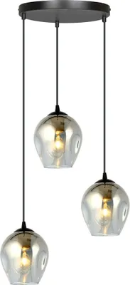 Zdjęcie produktu dla Żyrandol Emibig 3xE27 40W ISTAR 3 PREMIUM BL/GRAFIT 680/3PREM