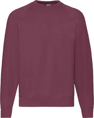 Produktbild von Fruit of the Loom 62-216-0 | Classic Raglan Sweatshirt Pullover - Farbe: Burgundy - Größe: XXL