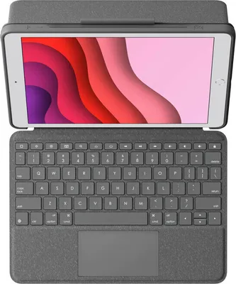 Produktbild von Logitech Combo Touch - Tastatur und Foliohülle - mit Trackpad - hintergrundbeleuchtet - Apple Smart connector - QWERTY - GB - Graphite - für Apple 10.2-inch iPad (7. Generation, 8. Generation, 9. Generation)
