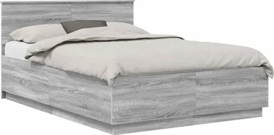 Produktbild von vidaXL Bettrahmen Graues Sonoma 140 x 190 cm Holzwerkstoff