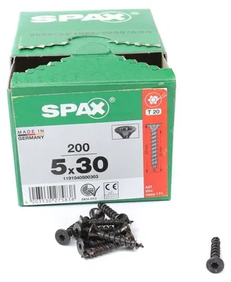Immagine prodotto di SPAX® 1191040500303 SPAX® Universalschrauben T20 Senkkopf BLAX 1191040500303 5 mm x 30 mm, 200 St.