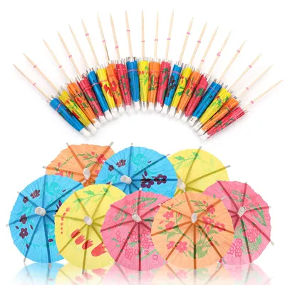 Cocktail-Parpluutjes, bunt, 50 Stück, 10 cm, für Drinks & Deko