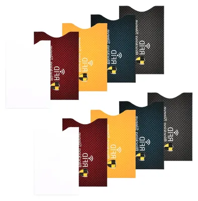 Produktbild von 10 Stück RFID Blocker Kartenhülle, RFID Schutzhülle Kreditkarten, Diebstahlsichere Kartenschutz, Sicherheitshülle für EC-Karten, Ausweisschutz für Damen Herren Bankkarten VisaAusweis (Mehrfarbig)