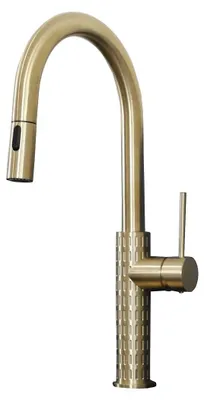 Image de Architek mitigeur évier douchette extractible or brossé Essebagno