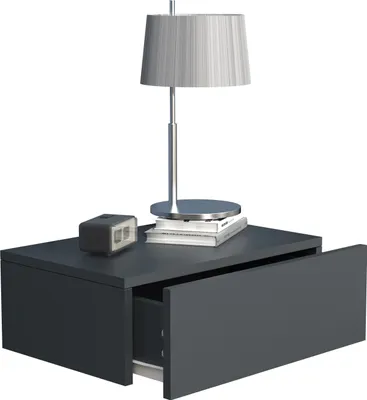 Zdjęcie produktu dla Szafka nocna | Szuflada ścienna | Tablica ścienna | Stół nocny | Wymiary ok. H. 15 x W. 45 x D. 30 cm - Usal M 45 cm