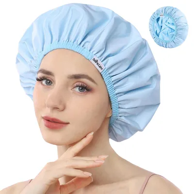 Imagen del producto de Cortina de ducha reutilizable para mujeres, impermeable y de doble cara
