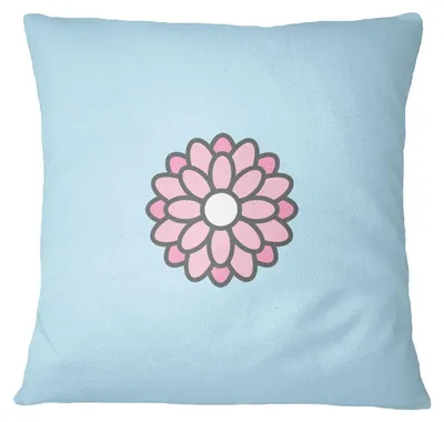 Dekokissenbezug 45x45 cm, Lichtblau, Polyester, Reißverschluss