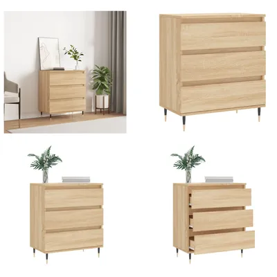 Produktbild von vidaXL Sideboard Sonoma Eiche 60x35x70 cm Holzwerkstoff - Sideboard - Sideboards - Lagerschrank - Buffet