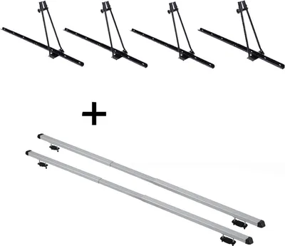 Produktbild von 4x Fahrradträger ORION + Dachträger RAPID kompatibel mit für Volvo V70 (5Türer) 00-07