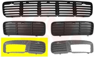 Produktbild von VAN WEZEL Lüftungsgitter Grill Stoßfänger für VW Caddy II Kastenwagen (9K9A) mit Loch/Löchern für Nebellampen