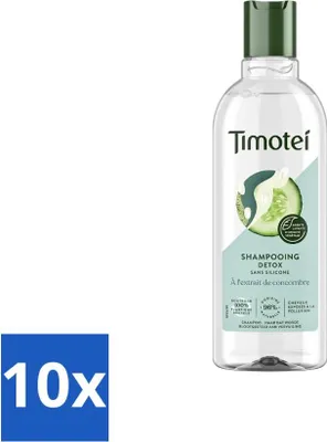 Zdjęcie produktu dla Timotei - Szampon - Detox - Wyciąg z ogórka - 300 ml - Opakowanie promocyjne - 10 sztuk
