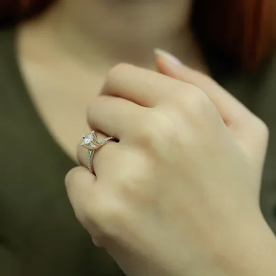 Produktbild von 0,55 Carat Diamant Solitär Ring Antragsring 14 Karat Weißgold