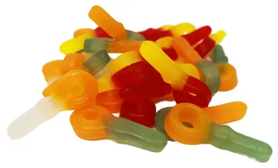 Image de Gomme fruitée Fruit Clé douce fruitée veggie sans gélatine 300g