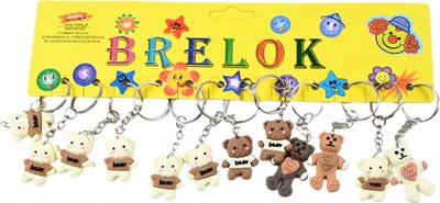 Immagine prodotto di Set di 12 portachiavi con orsacchiotto - Simpatico ciondolo a forma di orsacchiotto per zaino e borsa - Regalo da distribuire