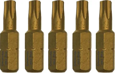 Produktbild von TIN Bit Torx T20 - 5 Stück Germany TX20 Titan Nitrid Beschichtung