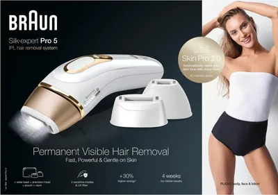 Immagine prodotto di Braun Silk expert Pro 5 PL5243, Epilatore A Luce Pulsata Bianco Oro