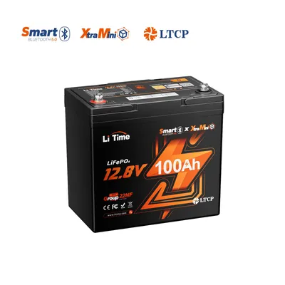 Produktbild von 12V 100Ah Xtra Mini LiFePO4 Batterie LiTime mit Bluetooth