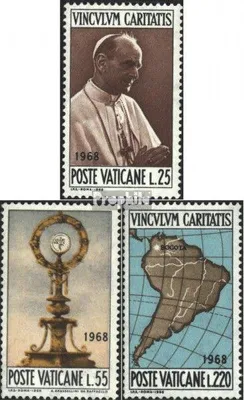 Produktbild von Briefmarken Vatikanstadt 1968 Mi 538-540 (kompl.Ausg.) postfrisch Sondermarken
