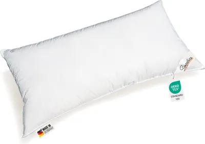 Produktbild von Kopfkissen Kissen 60° Wäsche Baumwollbezug Klimafaser 40x80 Allergiker