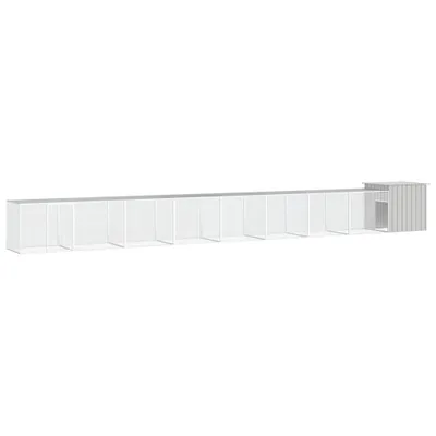 Obrázok produktu pre vidaXL Klietka pre kurčatá sivá 900x91x100 cm pozinkovaná oceľ