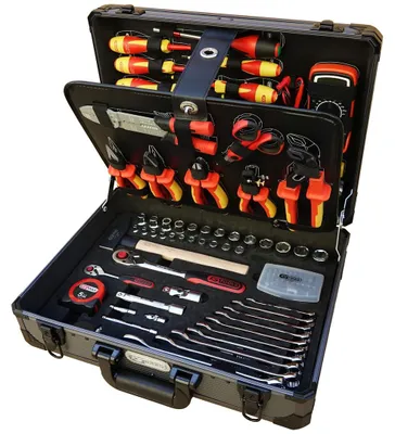 Produktbild von KS Tools Werkzeugkoffer für Elektriker und Elektromechaniker, 1/4 + 1/2, 142-tlg.