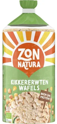Produktbild von Zonnatura Kichererbsen-Waffel 100g – Knuspriger, proteinreicher Snack