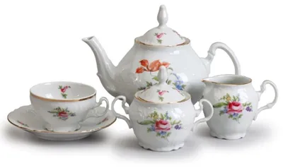 Produktbild von Thun 1794 Bernadotte, Teeservice, Porzellan, Gartenblumen, Thun, 15 d.