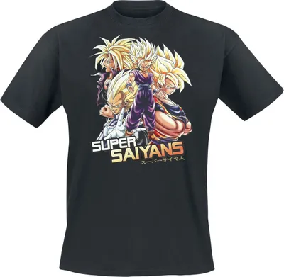 Produktbild von ABYstyle T-Shirt Uni Z - Super Saiyans schwarz L