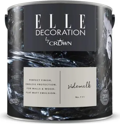 Produktbild von ELLE Decoration by Crown Premium Wandfarbe Matt Sidewalk No.111  2,500L