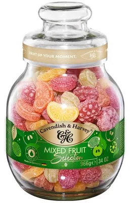 Image de Cavendish et Harvey Fruit Candies verre de délicieux bonbons aux fruits 966g