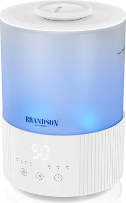Produktbild von Brandson Luftbefeuchter Aroma Diffuser 2,5 L mit RGB Stimmungslicht, 2 Nebelstufen, sehr leise, 2.5 l Wassertank, Timer, Fernbedienung, für Wohnzimmer, Kinderzimmer und Schlafzimmer