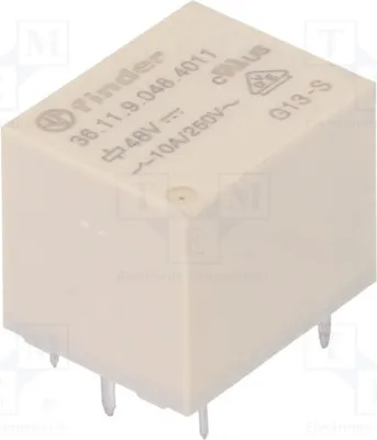 Produktbild von 1x Relais: elektromagnetisch 10A/250VAC  USpule : 48VDC  15A 36.11.9.048.4011 Elek