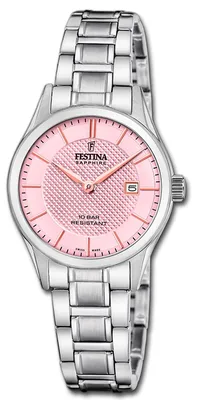 Produktbild von Festina Damenuhr Swiss Made Armbanduhr Edelstahl silber D3UF20068/3