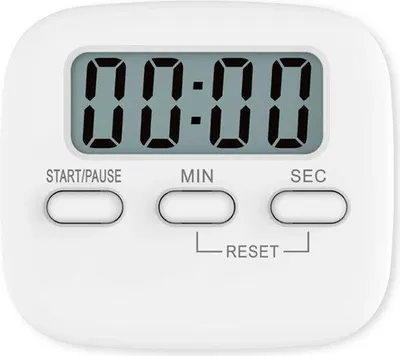Obrázok produktu pre Digitálne magnetické budíky, časovače, stopky, LCD displej, budíky s hlasným zvukom, časovače na varenie, pečenie, šport, štúdium, biele.