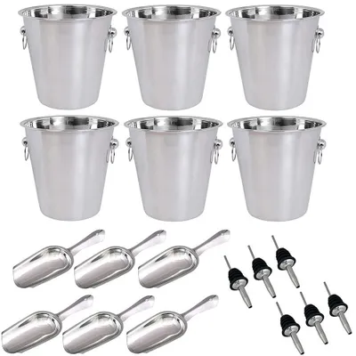 Barware-Set 18-tlg. – 6 Champagnerkühler, Eisschöpfer, Weinausgießer