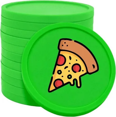 Obrázek produktu pro CombiCraft žetony na pizzu fluorozelené - Ø29mm - 100 kusů