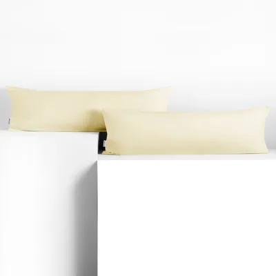 Produktbild von Seitenschläferkissenbezug 2er Set 20x145 cm Kissenbezug Kissenbezüge Baumwolle Seitenschläfer Stillkissen Cream