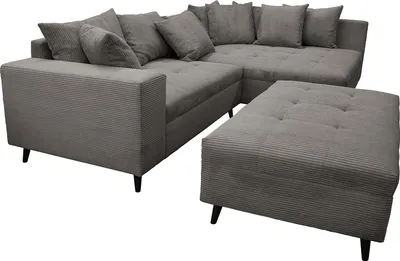 Produktbild von home24 Ecksofa mit Ottomane und Hocker