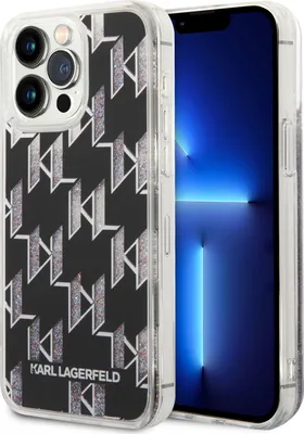 Immagine prodotto di Karl Lagerfeld Klhcp14Xlmnmk Custodia rigida per Iphone 14 Pro Max 6.7 Nero/Nero Liquid Glitter Monogram