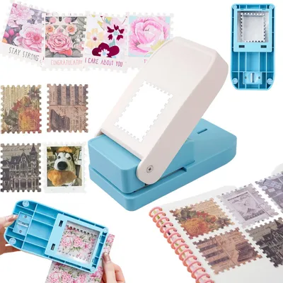 Stempel-Papierlocher 6,3x5,3 cm, tragbarer Hebel-Cutter für DIY