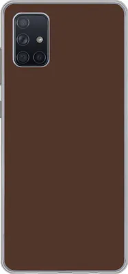 Produktbild von MuchoWow® Handyhülle Schutzhülle Hülle für Telefoonhoesje Samsung Galaxy A71 Braun - Dunkel - Farben Silikon Softcase Handy Hülle - Kartenbesitzer