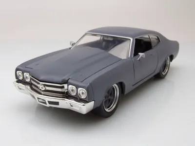 Produktbild von Chevrolet Chevelle 1970 matt grau Dom Fast & Furious Modellauto 1:24 Jada Toys