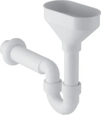 Produktbild von Geberit Rohrbogengeruchsverschluss d 50mm, m Tricht. oval, für Geräte, weiß